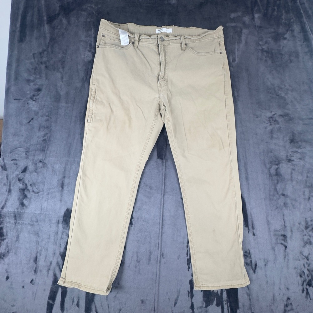 Signature Levi Strauss Pants Mens 38x30 Khaki Athletic Fit S110782 NXBD 4864